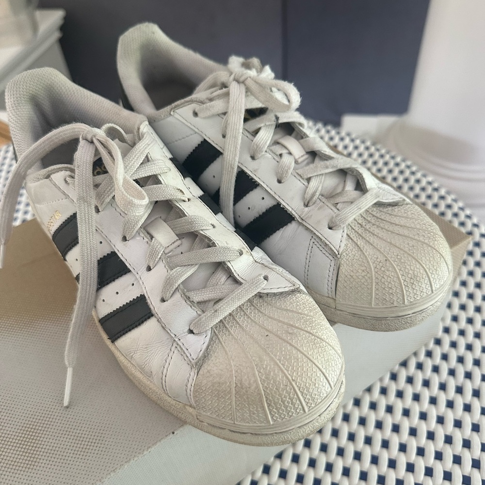 Adidas Superstar White with Black Stripes